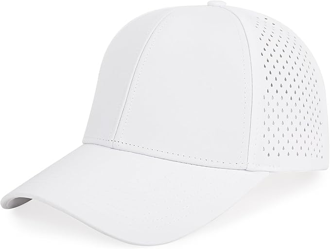 Quick Dry Baseball Cap Curved Brim Snapback Hat Laser Cut Mesh Ball Cap Golf Ball Cap for Men Women