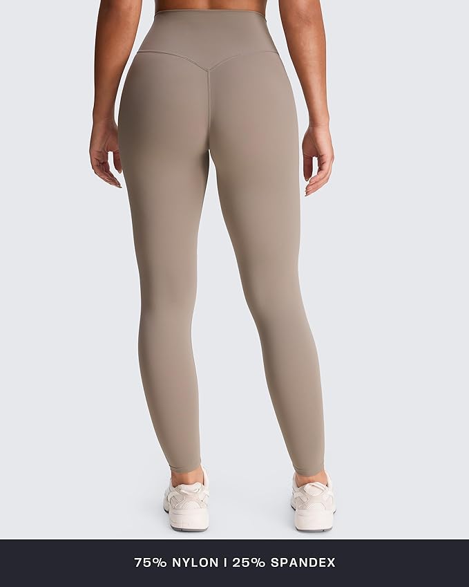 Aoxjox High Waisted Workout Leggings for Women Tummy Control Buttery Soft Yoga Metamorph Deep V Pants 26"