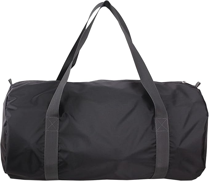 Travel Bag Foldable,Portable Lightweight Gym Bag,Sports Duffel Bags for Women&Men - for Camp, Fitness, and Short tours, shopping (Black, S)