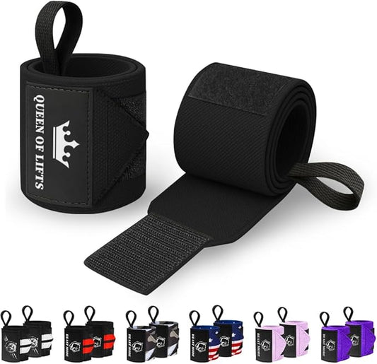 TECEUM Weightlifting 18" & 12" Wrist Wraps with Thumb Loop – Heavy Duty Wrist Workout Braces for Men and Women – Ideal for Powerlifting, Strength Training, Bodybuilding