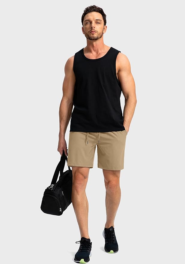 Men's Running Shorts with Zipper Pockets 9 Inch/ 7 Inch / 5 Inch Lightweight Quick Dry Gym Workout Athletic Shorts for Men