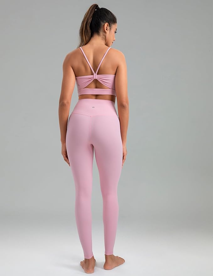 Colorfulkoala Dreamlux No Front Seam Leggings for Women 25"/28" Inseam, Seamless High Waisted Buttery Soft Yoga Pants