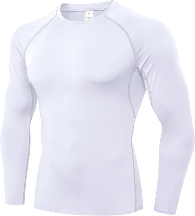 Compression Shirt Men Long Sleeve Quick Dry T-Shirt Athletic Workout Base Layer Running Sports Gym Undershirts