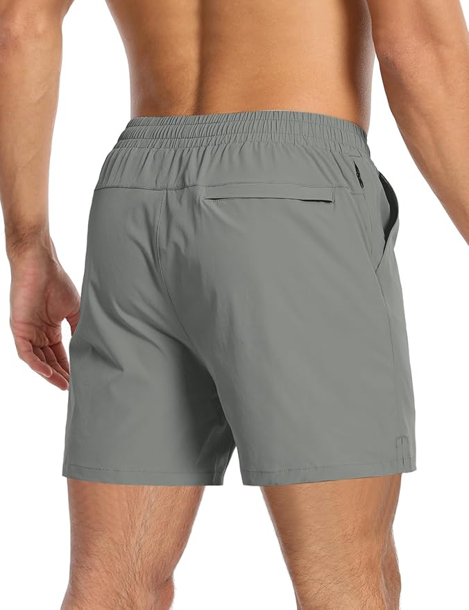 Aolesy Men's 5''/7'' Running Shorts Quick Dry Workout Gym Shorts with Pockets, Tennis Training Athletic(Linerless & Liner)