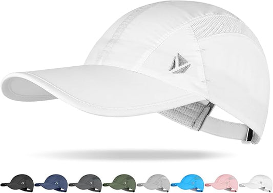 Quick-Dry Running Hat for Men & Women Cooling Hat UPF 50+ Thin Baseball Cap Lightweight Breathable Mesh Sport Hats