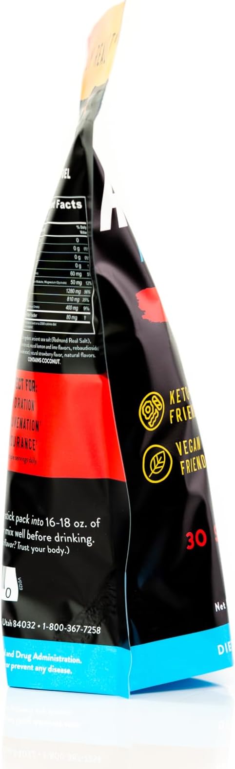 REDMOND Re-Lyte Hydration Electrolyte Drink Powder Mix (Strawberry Lemonade) 30 Stick Packs