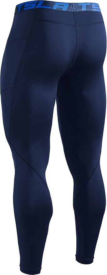TSLA Men's Thermal Compression Pants, Athletic Sports Leggings & Running Tights, Wintergear Base Layer Bottoms