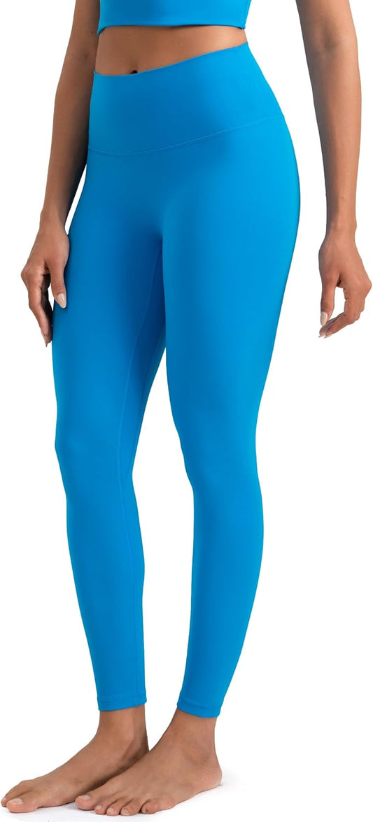 Colorfulkoala Dreamlux No Front Seam Leggings for Women 25"/28" Inseam, Seamless High Waisted Buttery Soft Yoga Pants