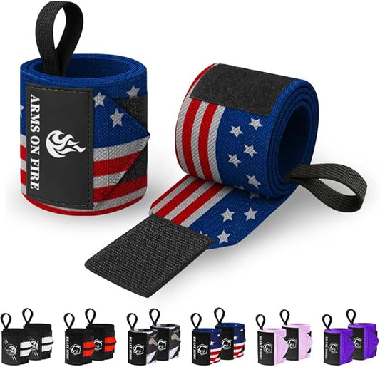 TECEUM Weightlifting 18" & 12" Wrist Wraps with Thumb Loop – Heavy Duty Wrist Workout Braces for Men and Women – Ideal for Powerlifting, Strength Training, Bodybuilding