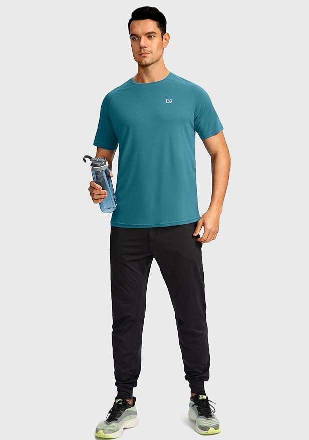 G Gradual Men's Workout Quick Dry T-Shirts Short Sleeve Lightweight Cooling Gym Shirts Tee for Running, Beach, Hiking