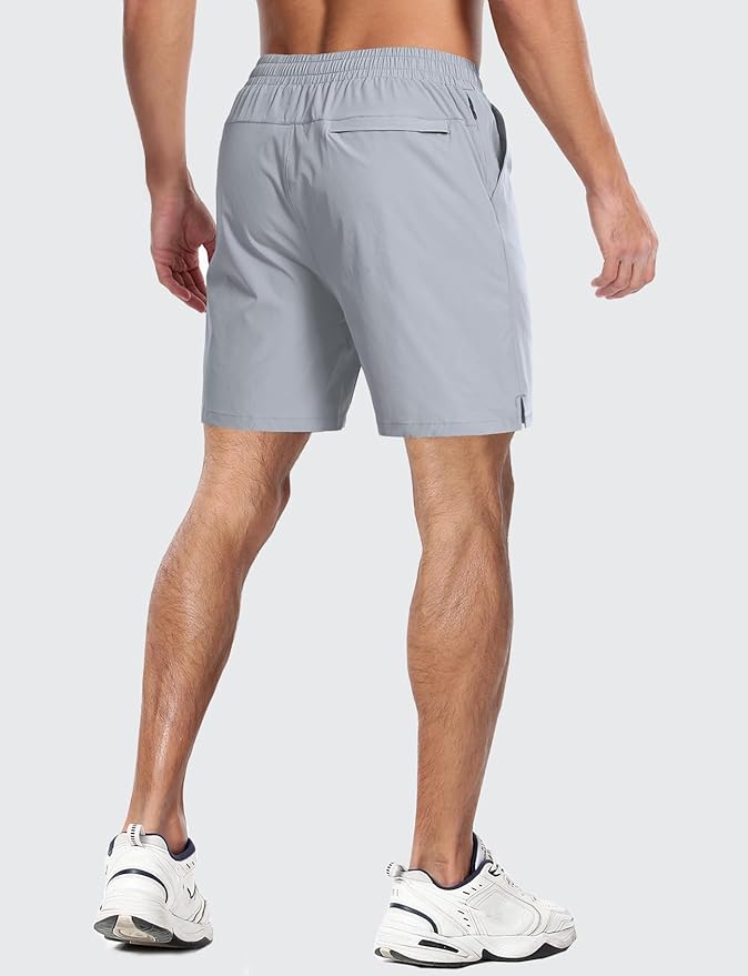 Aolesy Men's 5''/7'' Running Shorts Quick Dry Workout Gym Shorts with Pockets, Tennis Training Athletic(Linerless & Liner)