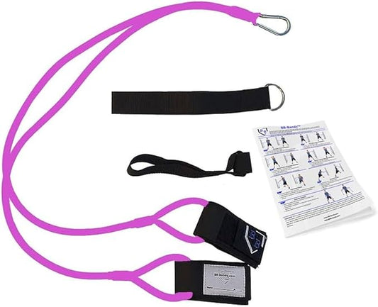 BB Bands Baseball Softball Resistance Training Bands - Arm Strength, Pitching Conditioning Equipment, 3 Strengths (Youth, Adult, Heavy), 7 Colors, Includes Anchor Strap, Door Mount, Bag, Workout Guide