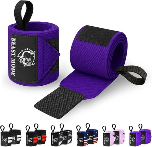 TECEUM Weightlifting 18" & 12" Wrist Wraps with Thumb Loop – Heavy Duty Wrist Workout Braces for Men and Women – Ideal for Powerlifting, Strength Training, Bodybuilding