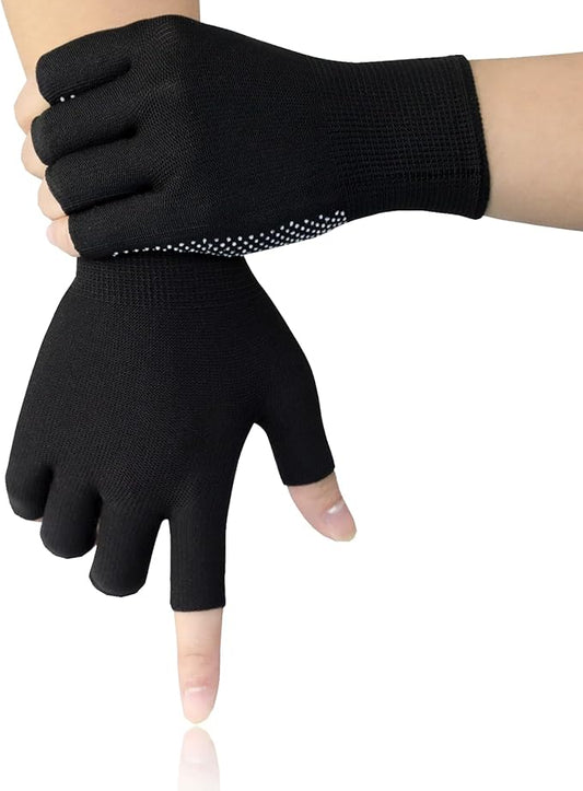 Half-Finger Workout Gloves, Sports Cycling Glove, Fingerless Work Gloves for Men Women, Anti-slip Exercise Gloves