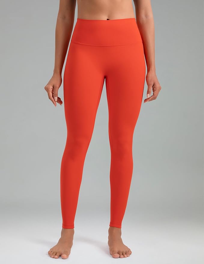 Colorfulkoala Dreamlux No Front Seam Leggings for Women 25"/28" Inseam, Seamless High Waisted Buttery Soft Yoga Pants