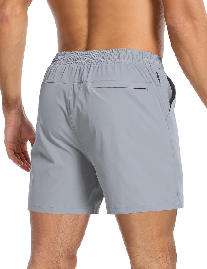 Aolesy Men's 5''/7'' Running Shorts Quick Dry Workout Gym Shorts with Pockets, Tennis Training Athletic(Linerless & Liner)