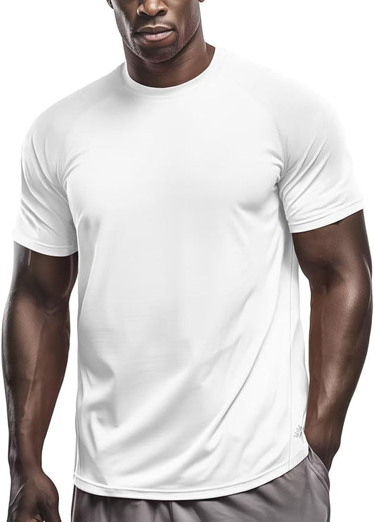 Zengjo Running Shirts for Men Quick Dry Performance T-Shirt Moisture-Wicking Athletic Tee for Gym Workout Training