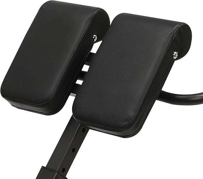 Roman Chair, Adjustable Hyperextension Bench Multifunctional Workout Bench 330lbs with 8 Adjustable Positions for Strength Training Ab Bench & Foldable Sit-Up Bench for Home Gym Workouts