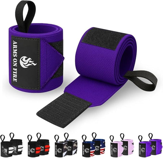 TECEUM Weightlifting 18" & 12" Wrist Wraps with Thumb Loop – Heavy Duty Wrist Workout Braces for Men and Women – Ideal for Powerlifting, Strength Training, Bodybuilding