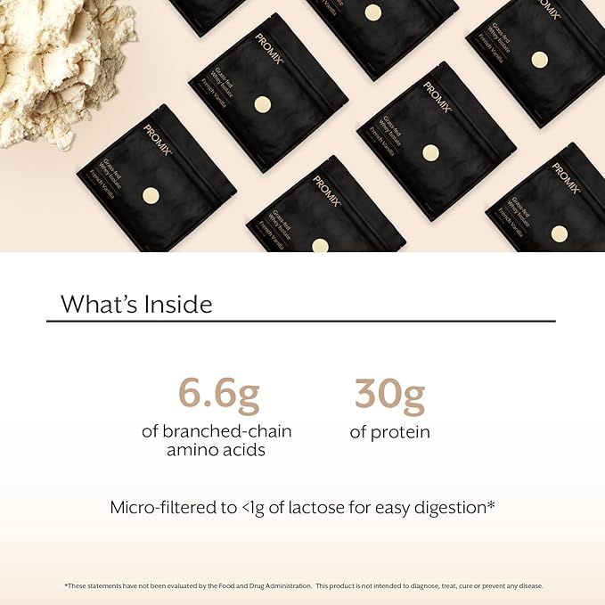 ProMix Nutrition Whey Protein Isolate Powder - Grass-Fed - Post Workout Fitness & Nutrition Shakes, Smoothies, Baking & Cooking Recipes - Gluten-Free & Keto-Friendly - Vanilla - 5 Pound (Pack of 2)