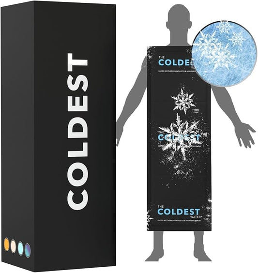 Coldest Extra Large Ice Pack for Back and Full Body - Cold Compress for Pain Relief, Ice Blanket for Sleeping or Ice Pad Physical Therapy - Folds Compact (53" x 13" - Full Body)