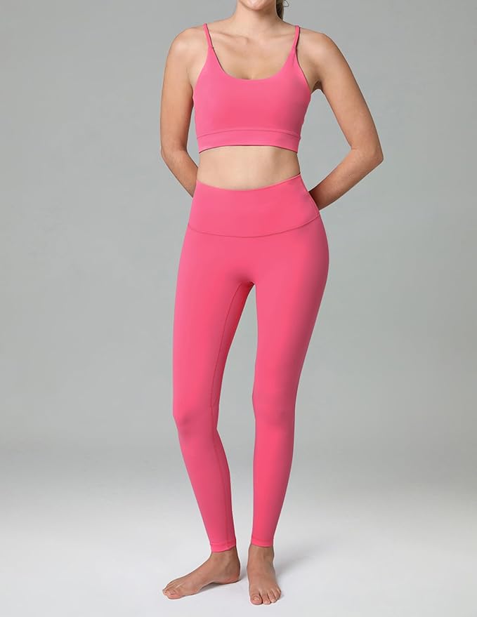 Colorfulkoala Dreamlux No Front Seam Leggings for Women 25"/28" Inseam, Seamless High Waisted Buttery Soft Yoga Pants