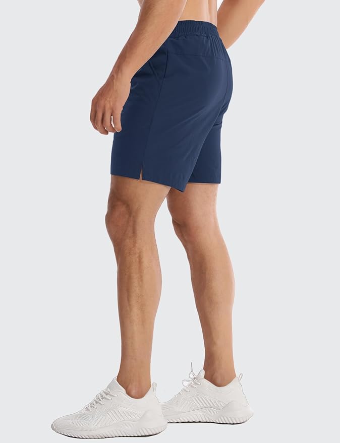 Aolesy Men's 5''/7'' Running Shorts Quick Dry Workout Gym Shorts with Pockets, Tennis Training Athletic(Linerless & Liner)