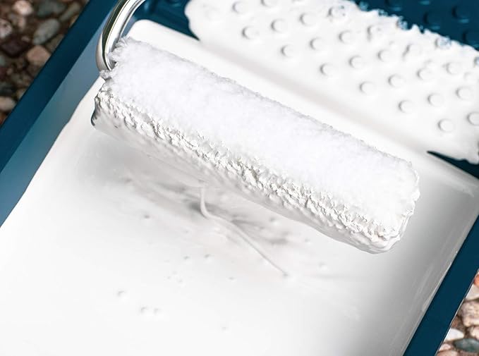 Foam Paint Roller Set with 6-Inch High-Density Foam Mini Roller Cover Refills, Roller Frame and Tray, Bathtub Refinishing Roller Kit, Wall Tile Paint Roller, Pack of 8