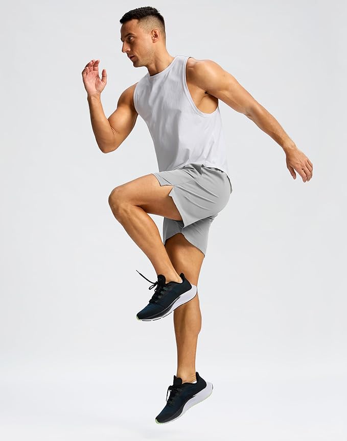 Men's Running Shorts with Zipper Pockets 9 Inch/ 7 Inch / 5 Inch Lightweight Quick Dry Gym Workout Athletic Shorts for Men