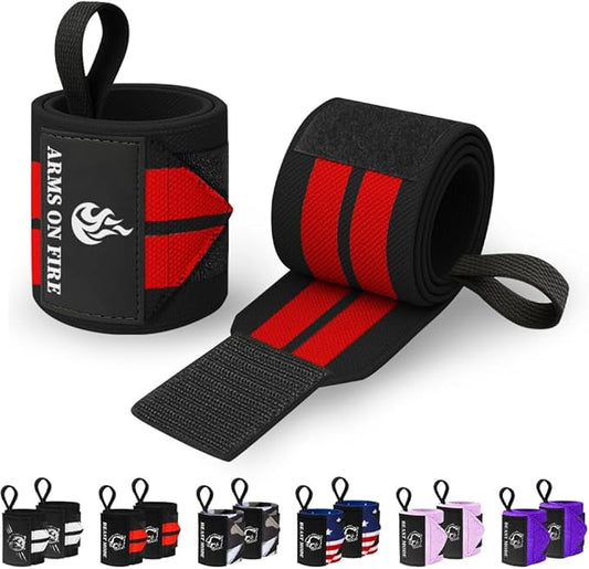 TECEUM Weightlifting 18" & 12" Wrist Wraps with Thumb Loop – Heavy Duty Wrist Workout Braces for Men and Women – Ideal for Powerlifting, Strength Training, Bodybuilding