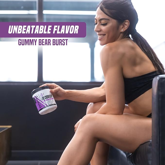 Outwork Nutrition Post Workout Recovery Powder - Creatine Monohydrate, KSM-66 Ashwagandha & Tart Cherry - Speeds Recovery, Eases Soreness - Creatine Powder for Men & Women, Gummy Bear Burst, 230 Gr