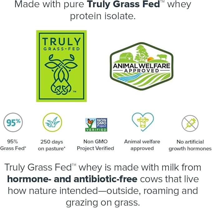 LEGION Whey+ Protein Whey Isolate from Grass Fed Cows - Whey Protein Isolate Powder Low Calorie, Non-GMO, Sugar Free, Lactose and Gluten Free, All Natural Protein Powder for Men & Women, 30 Servings