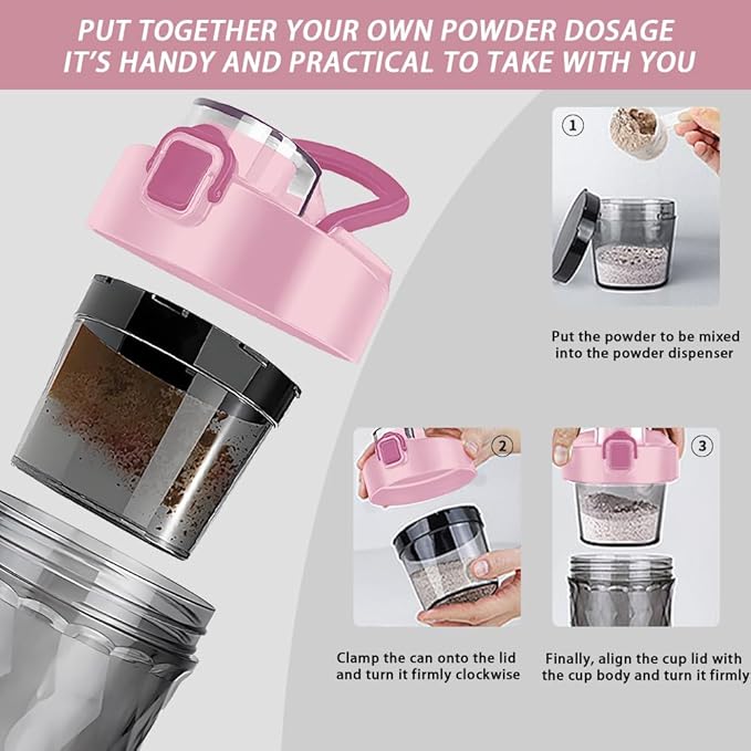 Electric Protein Shaker Bottle, USB Rechargeable Mixing Cup, Water Drink Mixer Portable Bottles for Gym Sport, BPA-Free Tritan, 22oz