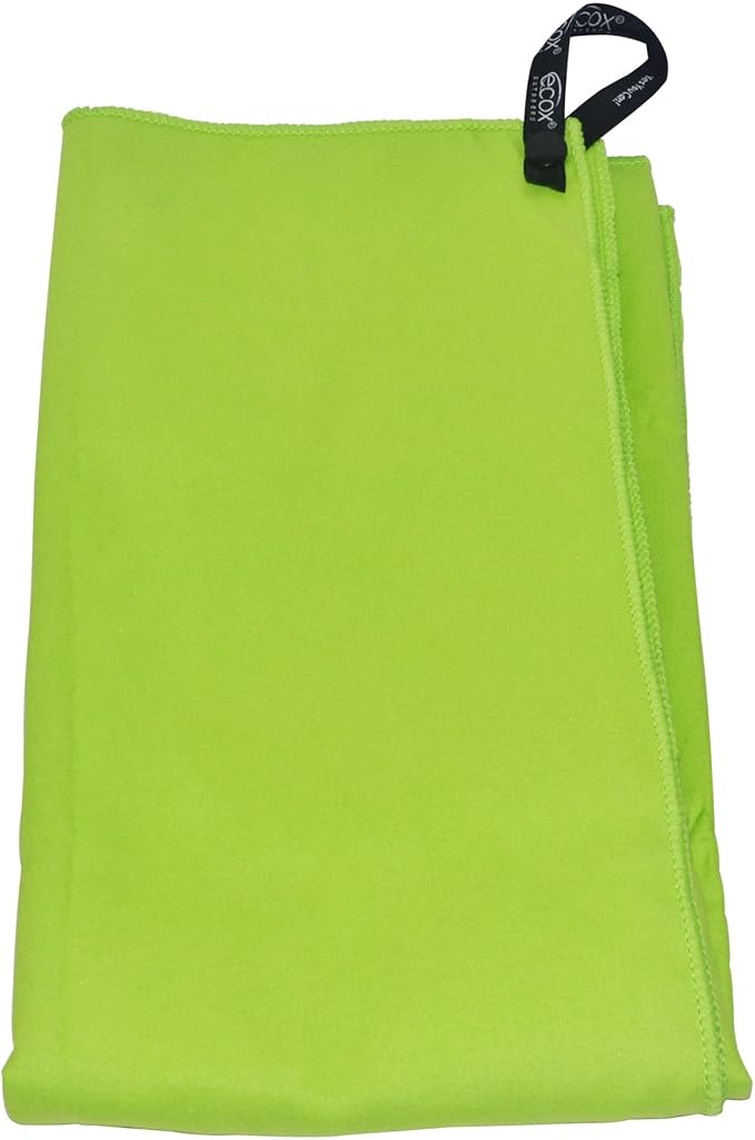 ecox Outdoors Microfiber Towel Fast Drying Soft Feel Fast Action Drying for Gym Beach Outdoors Travel Yoga Camping Compact Size 1 Piece 24x48 in Green MFT1P24G
