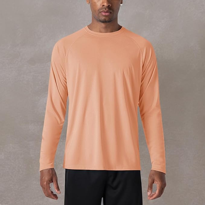 MAGCOMSEN Men's Long Sleeve Shirts UPF 50+ UV Sun Protection Athletic Shirts for Hiking Running Workout Rash Guard