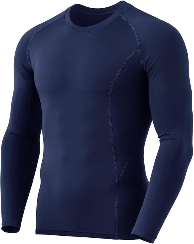 TSLA Men's Thermal Long Sleeve Compression Shirts, Athletic Base Layer Top, Winter Gear Running T-Shirt