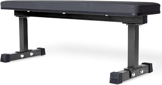 REP Fitness Flat Weight Bench, Heavy Duty Workout Bench For Home Gym, Folding Fitness Equipment For Strength Training, Adjustable Utility Platform For Dumbbells, Barbell, Lifting And Core Exercises