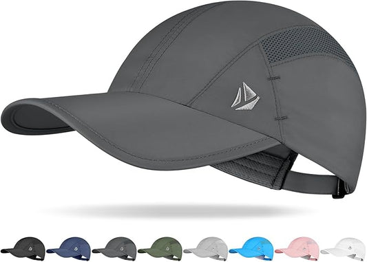 Quick-Dry Running Hat for Men & Women Cooling Hat UPF 50+ Thin Baseball Cap Lightweight Breathable Mesh Sport Hats