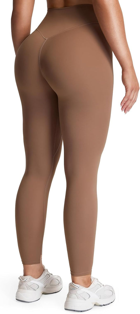 Aoxjox High Waisted Workout Leggings for Women Tummy Control Buttery Soft Yoga Metamorph Deep V Pants 26"
