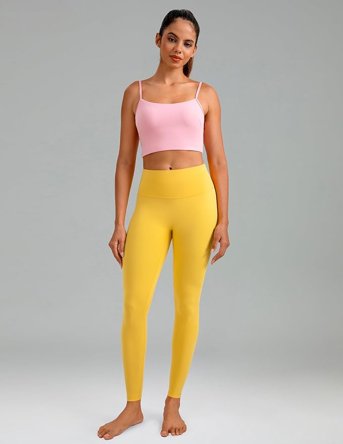 Colorfulkoala Dreamlux No Front Seam Leggings for Women 25"/28" Inseam, Seamless High Waisted Buttery Soft Yoga Pants