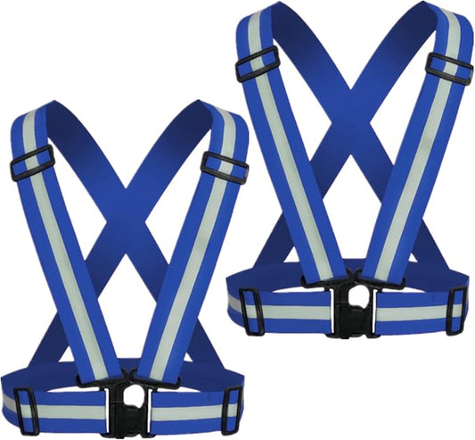 Reflective Running Vest 2-10 Pack, High Visibility Reflective Gear Night Cycling Safety Vest Strap for Men Women Kids