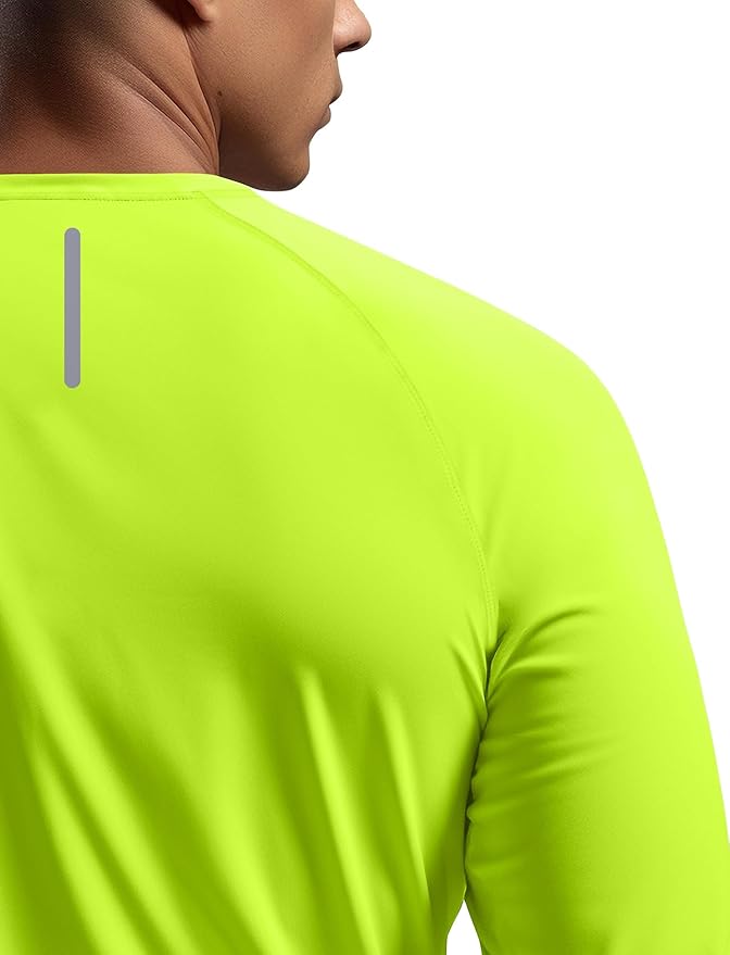 Zengjo Mens Long Sleeve Workout Shirts Moisture Wicking Running Athletic Sport Performance T-Shirt Lightweight SPF Sun Shirt