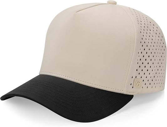 Glendora Snapback Hat | 5-Panel High Crown Blank Cap for Men & Women | Breathable, Lightweight, & Curved Bill