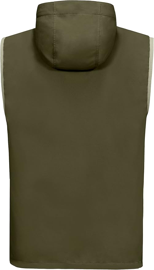 Little Donkey Andy Men's Lightweight Softshell Vest Windproof Sleeveless Jacket for Travel Hiking Running Golf