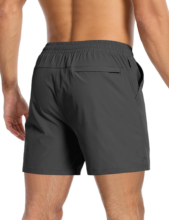 Aolesy Men's 5''/7'' Running Shorts Quick Dry Workout Gym Shorts with Pockets, Tennis Training Athletic(Linerless & Liner)