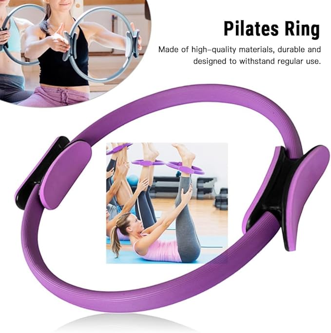 Pilates Ring Kit for Women Home Workouts Better Pilates Essentials Kits Equipments Sets Accessories Magic Ring Booty Bands Glutes Yoga Ball 25cm Figure 8 Resistance Yoga Bands for Stretching 8 Pcs