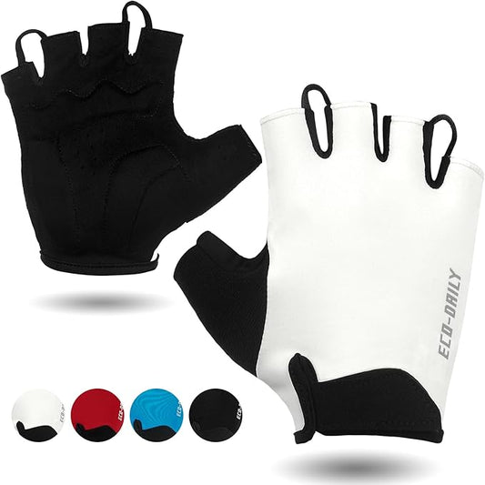 Cycling Gloves for Men Women Padded Mountain Bike Gloves Lightweight Half Finger Gloves Anti-Slip Shock-Absorbing for MTB Road Biking Fitness
