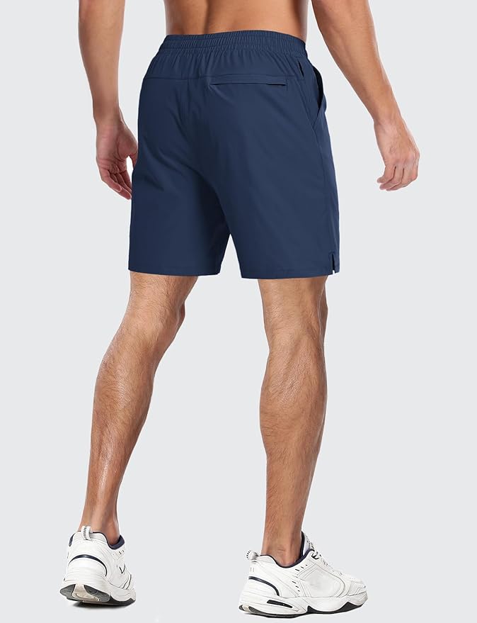 Aolesy Men's 5''/7'' Running Shorts Quick Dry Workout Gym Shorts with Pockets, Tennis Training Athletic(Linerless & Liner)