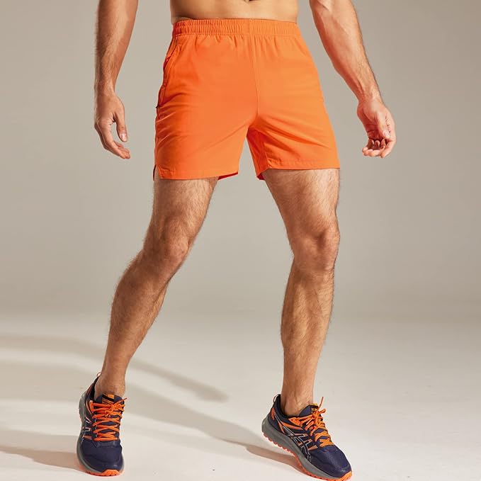MIER Men's Workout Running Shorts Quick Dry Active 5 Inches Shorts with Pockets, Lightweight, Breathable