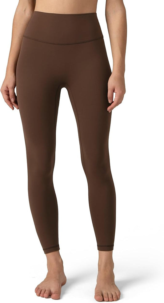 Colorfulkoala Dreamlux No Front Seam Leggings for Women 25"/28" Inseam, Seamless High Waisted Buttery Soft Yoga Pants
